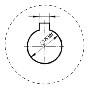 Шкив на вал 25 мм